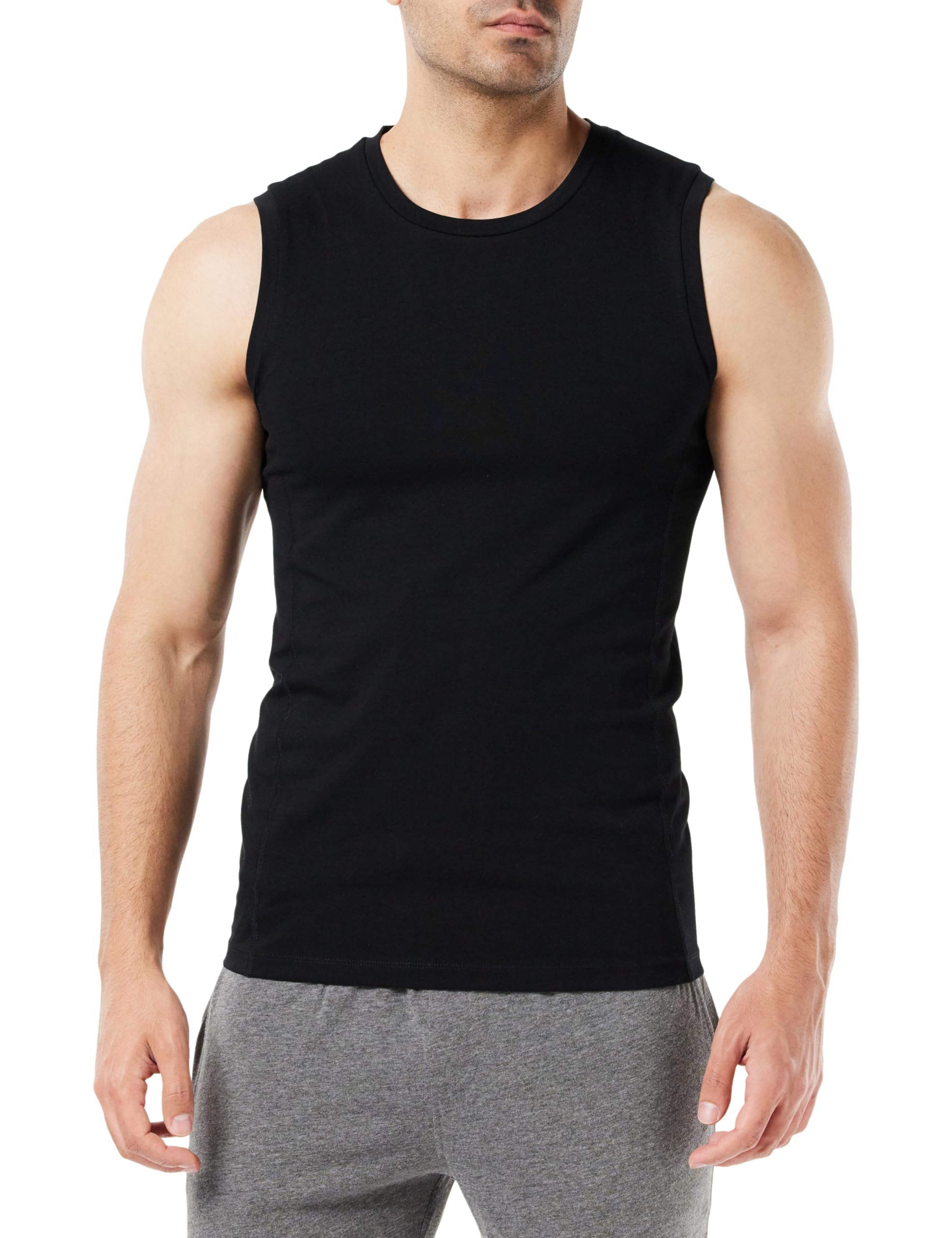Erkek D5090 Compact Kolsuz O Yaka T-shirt, Pamuk
