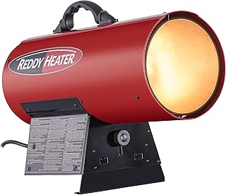 60,000 BTU Forced Air Propane Heater, CSA Certified, Heats Up To 1,500 Sq Ft Area, Steel Construction & Brass Burner Nozzle - Outdoor Heaters for Garage, Jobsite & Construction Sites