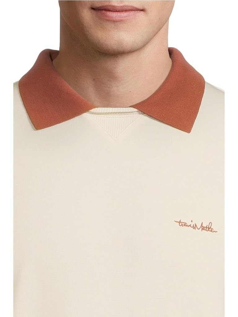 Brown TravisMathew Amenities Collar Crew