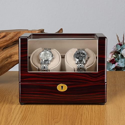 Miniatura 7 de CHIYODA Reloj Winder para hombre y mujer reloj automático con 2 motores Mabuchi, pantalla táctil LCD (actualización de acabado de piano), Mejora de