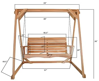 All Things Cedar AF72-S Swing Frame | 6ft Premium Outdoor