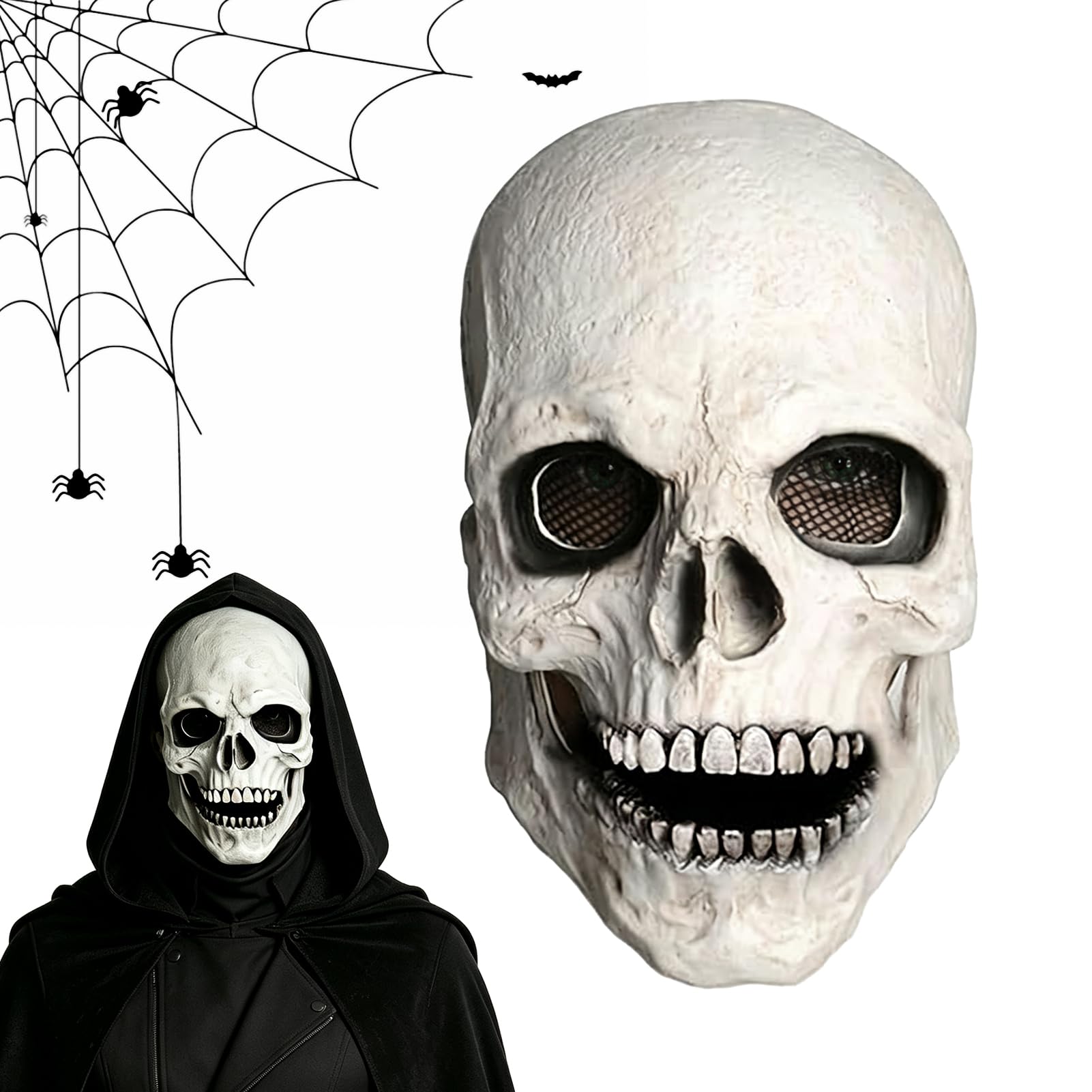 CPKONUUIP Halloween Masks Skull Mask: Creepy Full Head skeleton mask