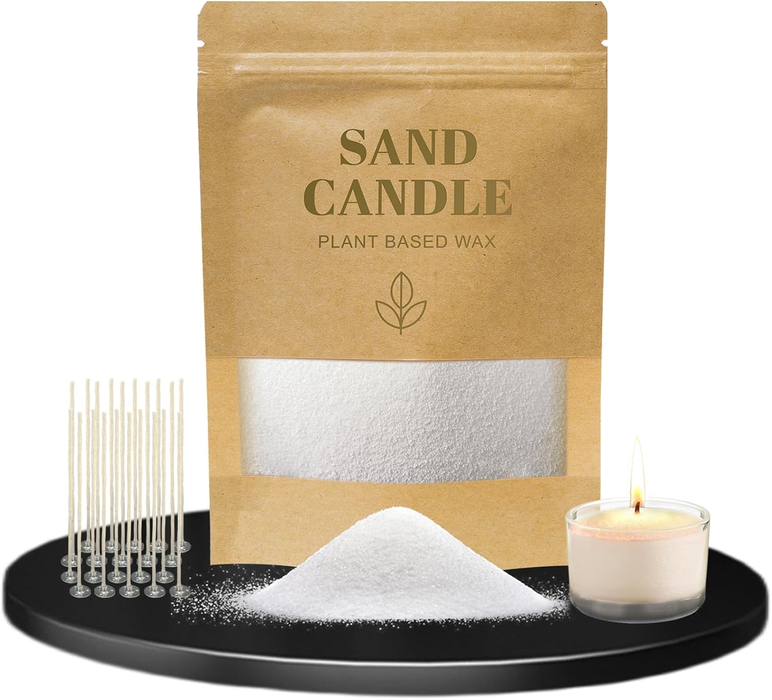 Scented Candle Sand – Candlelit Orchard | 17.6oz Natural Wax Beads with 20 Wicks | Cozy Holiday Aroma, Smoke-Free, 120+ Hours of Festive Light & Warmth