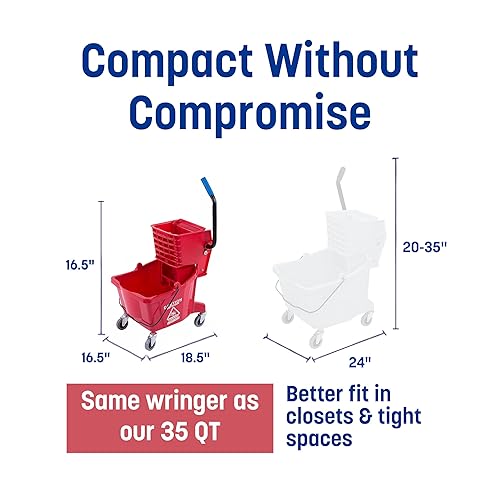 Vista 29 de Carlisle Commercial - Cubeta para limpiador con escurridor de presión lateral