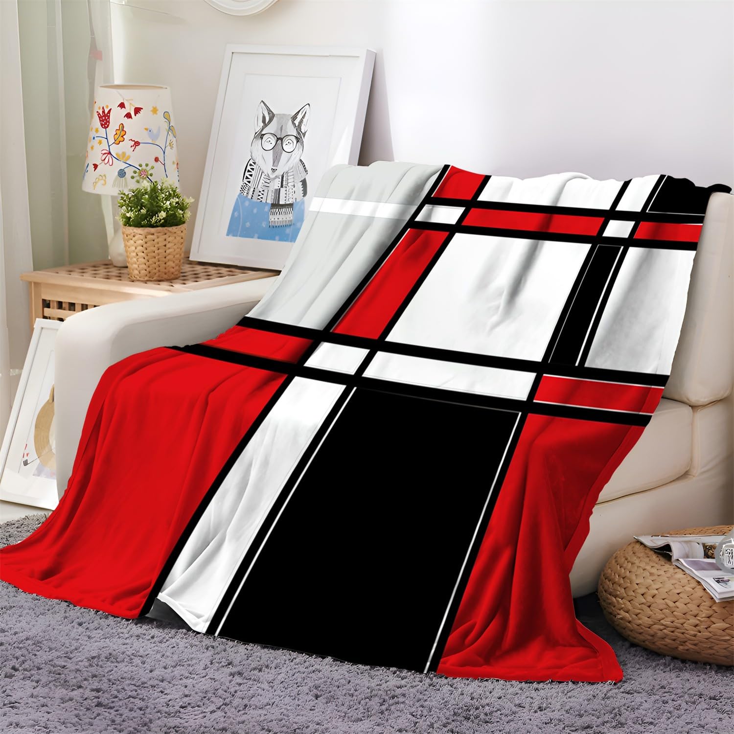 Couverture Polaire Et Plaids Flanelle 130x150cm - Rouge Foncé