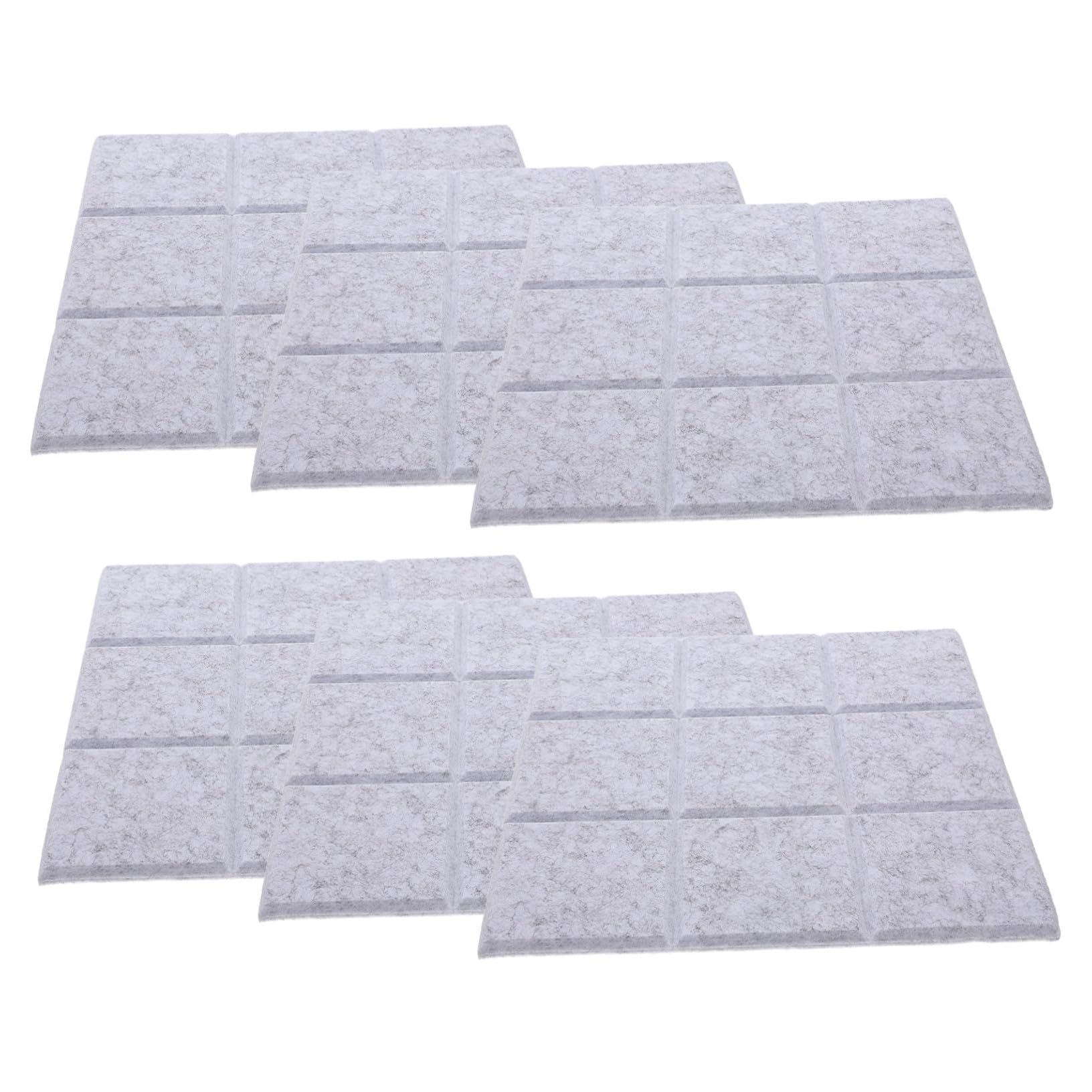Tableau affichage feutre autocollant COHEALI lot de 6 panneaux gris