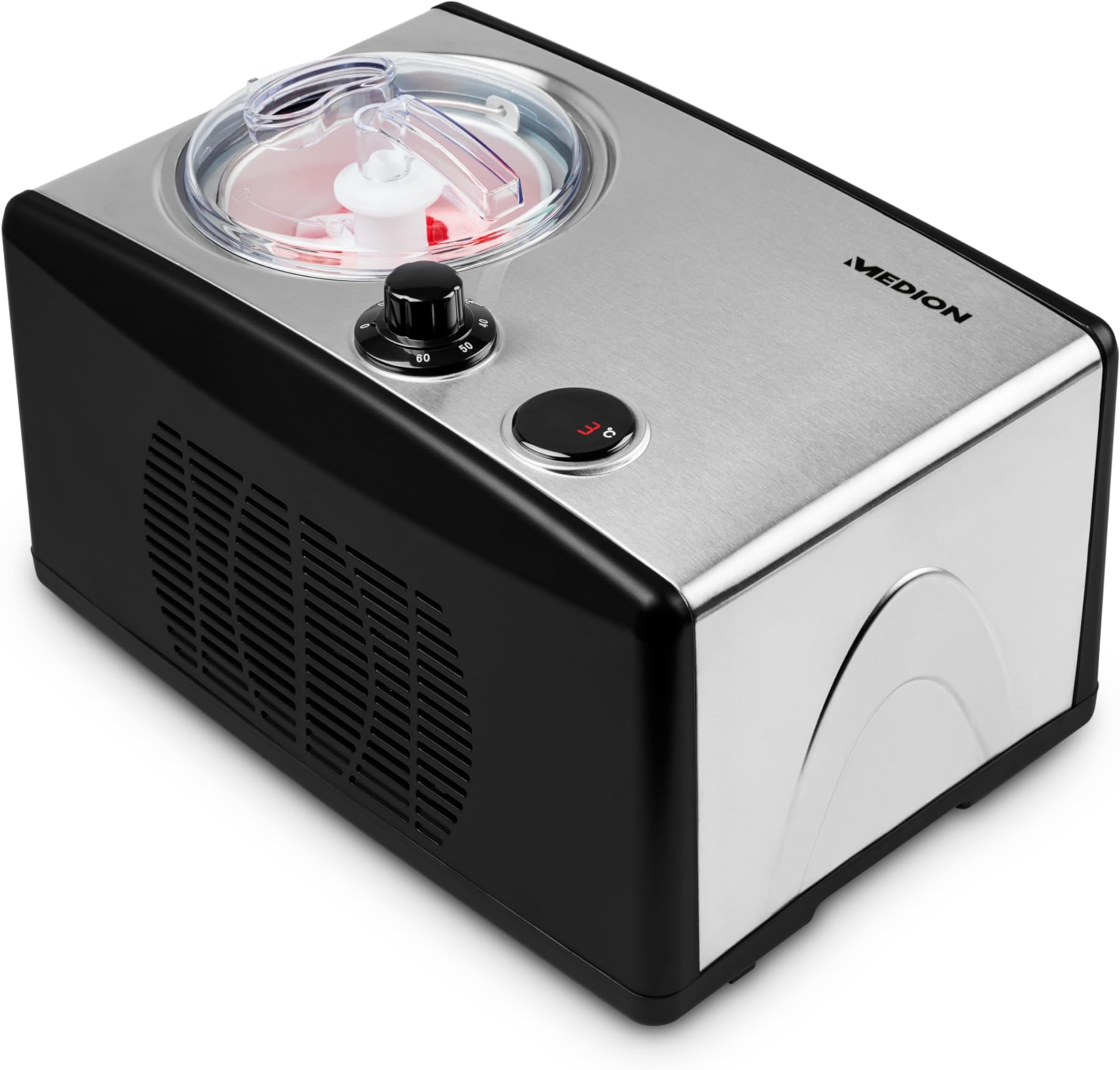 MEDION Eismaschine Mit Kompressor - 2 Liter Eiscreme, Frozen Joghurt Selbst Gemacht