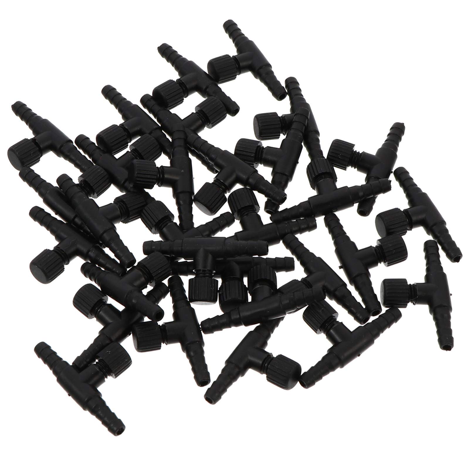 POPETPOP 30 Pcs Air Valve Connector Inline Tubing Plastic Fish Tank Air Pump Control Valves Aquarium Hose Connector 2 Way Valves Aquatic Accessories