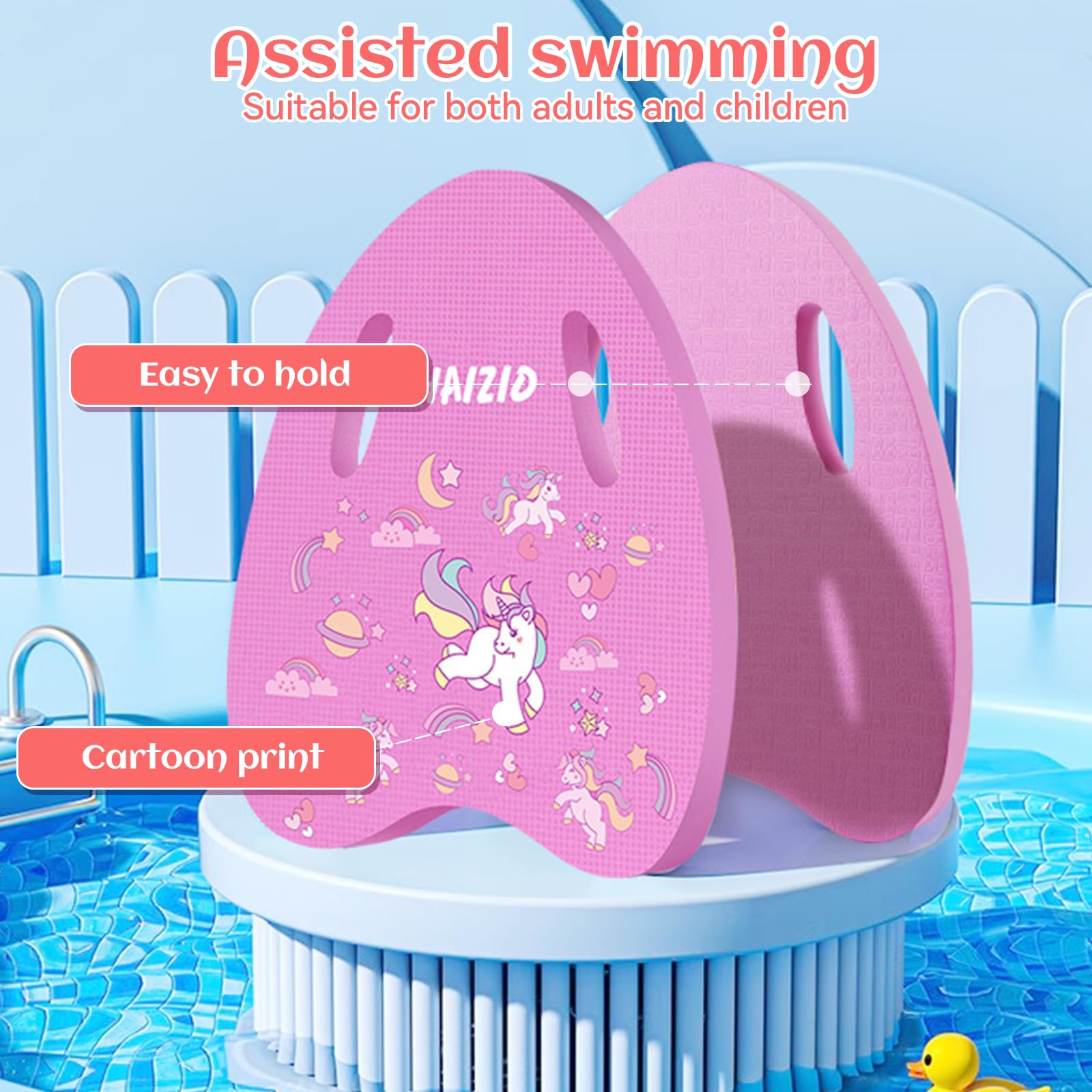 Tavoletta Nuoto Grünflügel Bio-TPE - Per Bambini 3-6 Anni, 2 Impugnature, Sicura - Foto 8