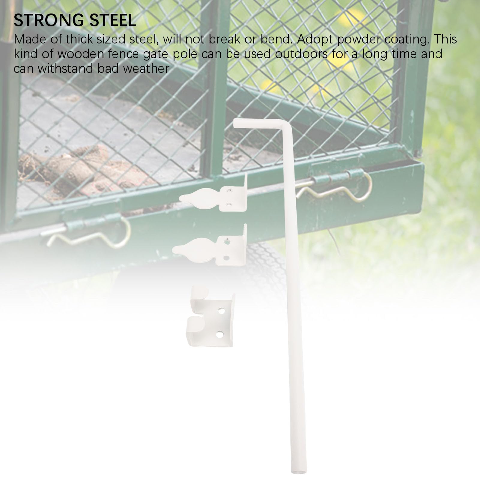 Asta di Caduta per Cancelli in Canna Resistente, Chiusura in Rattan in Acciaio Legato da 12 Pollici, Chiusura per Cancelli con Verniciatura a Polvere, Ideale per in Legno e Metallo, Porte,