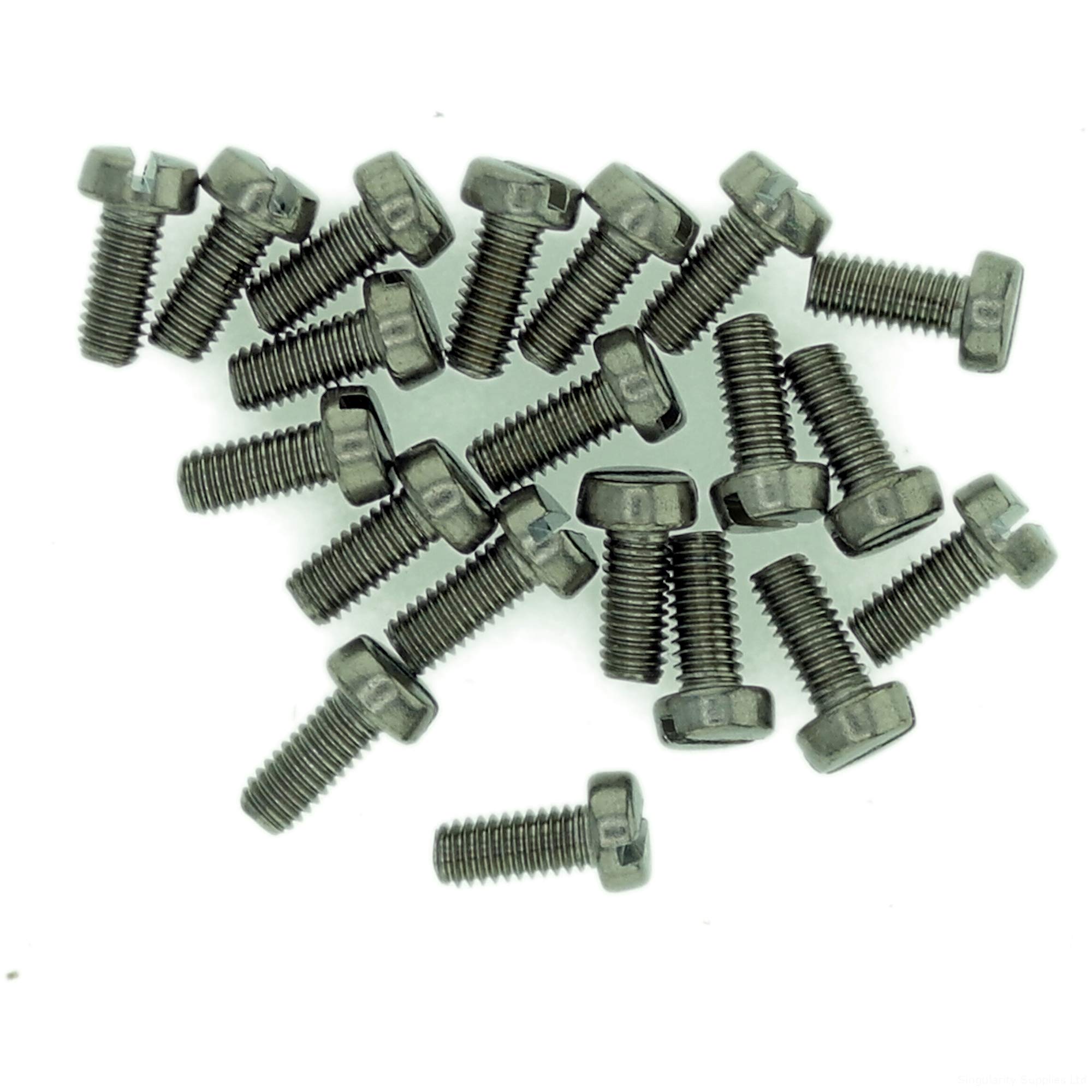 Singularity Supplies M3.5 (3.5Mm X 35Mm) Slot Cheese Machine Screw (Bolt) - Stainless Steel (A2) (Pack Of 20)