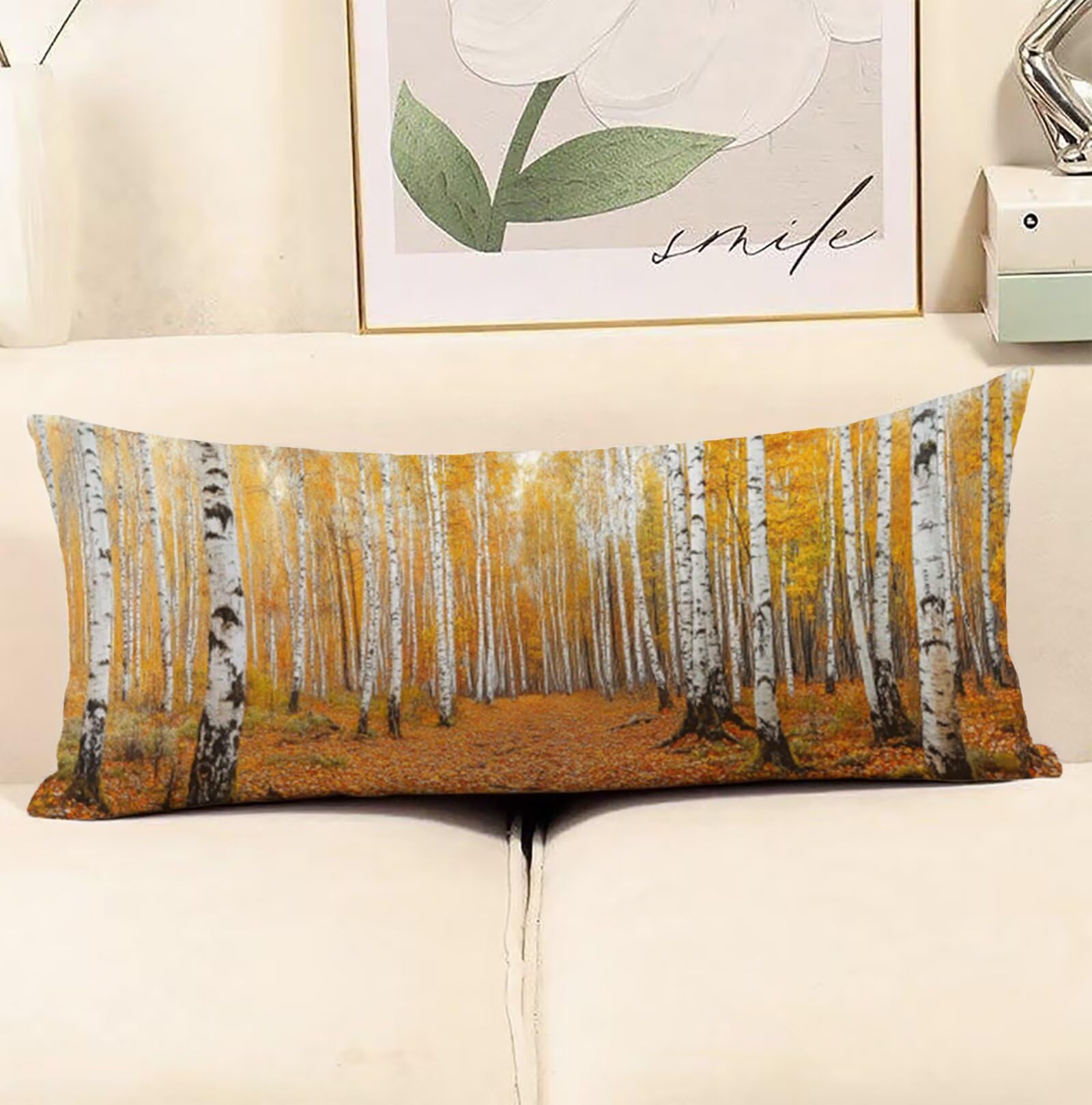 Abstrakcyjna poszewka na poduszkę do spania na boku 60 x 180, poszewka na poduszkę z motywem drzewa 60 x 180 cm, poduszka do spania na boku, lniana poduszka dla kobiet w ciąży, poduszka na sofę