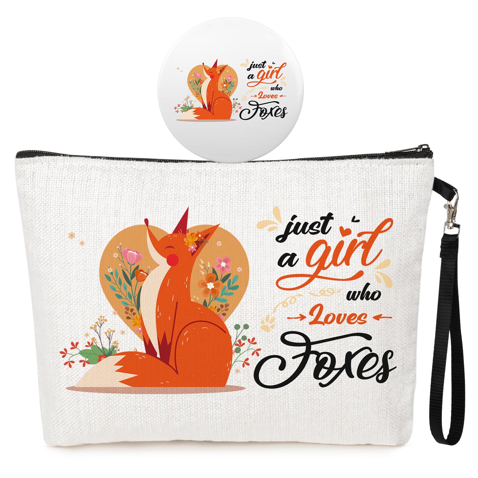 Foxes Gifts for Girls - Foxes Makeup Bag & Cosmetic Bag for Teen Girls & Women Animal Lovers