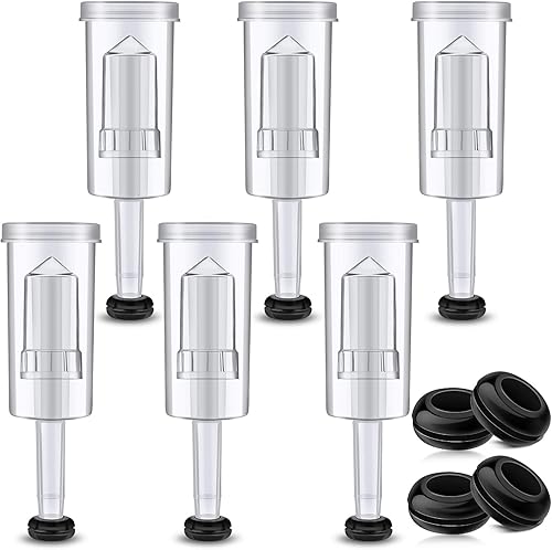 Airlock Set para fermentación, 20 piezas arandelas de silicona y 6 piezas de plástico Airlock para conservar, preparar, hacer vino, fermentar