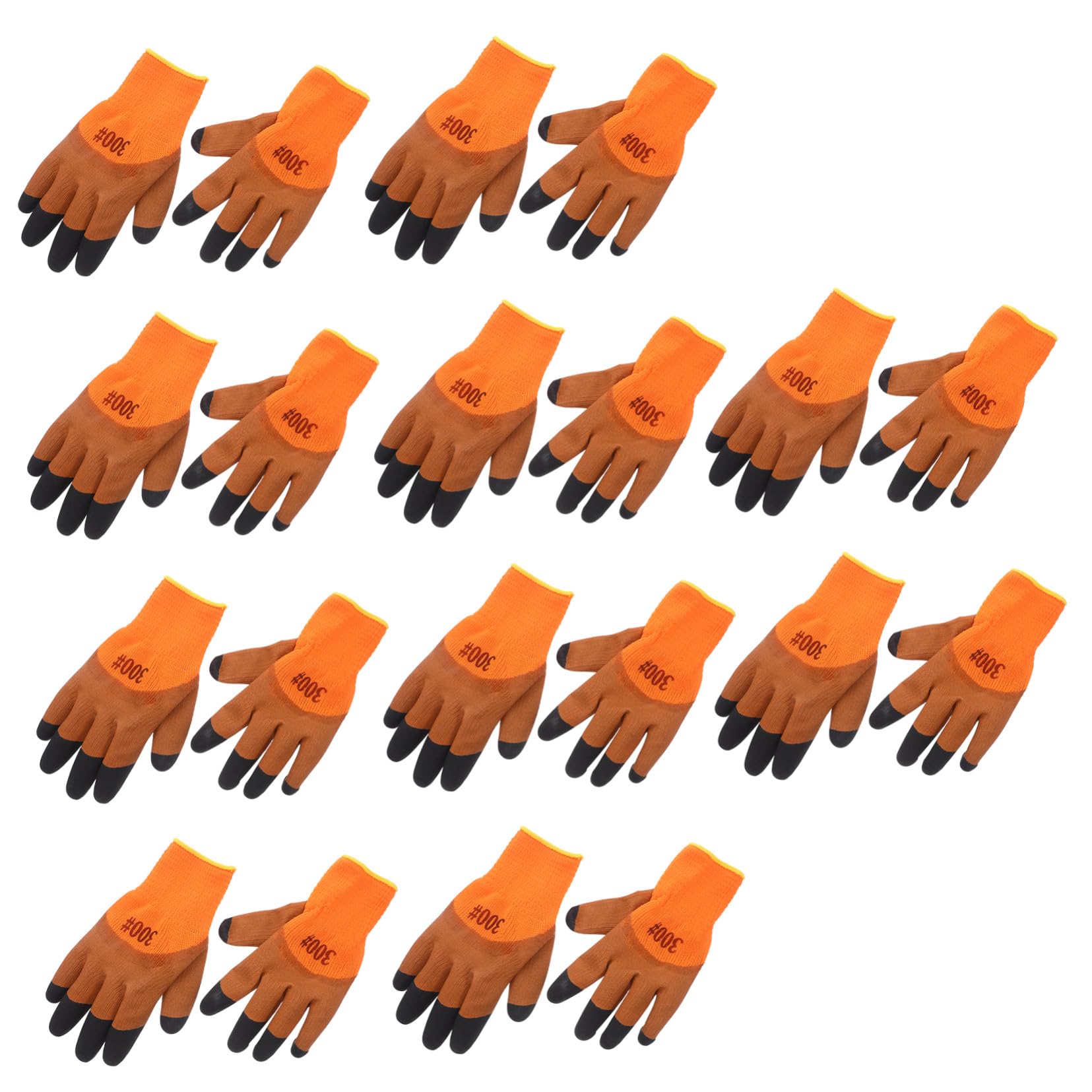 Cabilock 10 Paires de protection du travail chaud de travail par temps froid Orange