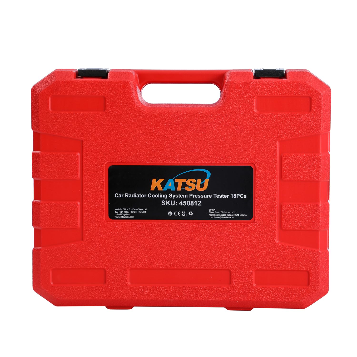 KATSU 18 Pezzi Universale Radiatore Pressione Tester Kit Test del Sistema di Raffreddamento Auto Rilevatore di Perdite Alluminio
