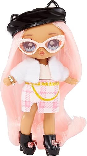 Miniatura 6 de Na! Na! Na! Surprise Mini Ultimate Surprise Kitty Katwood 4 pulgadas Mini muñeca de moda inspirada en gatitos con 10 modas misteriosas, sorpresas de