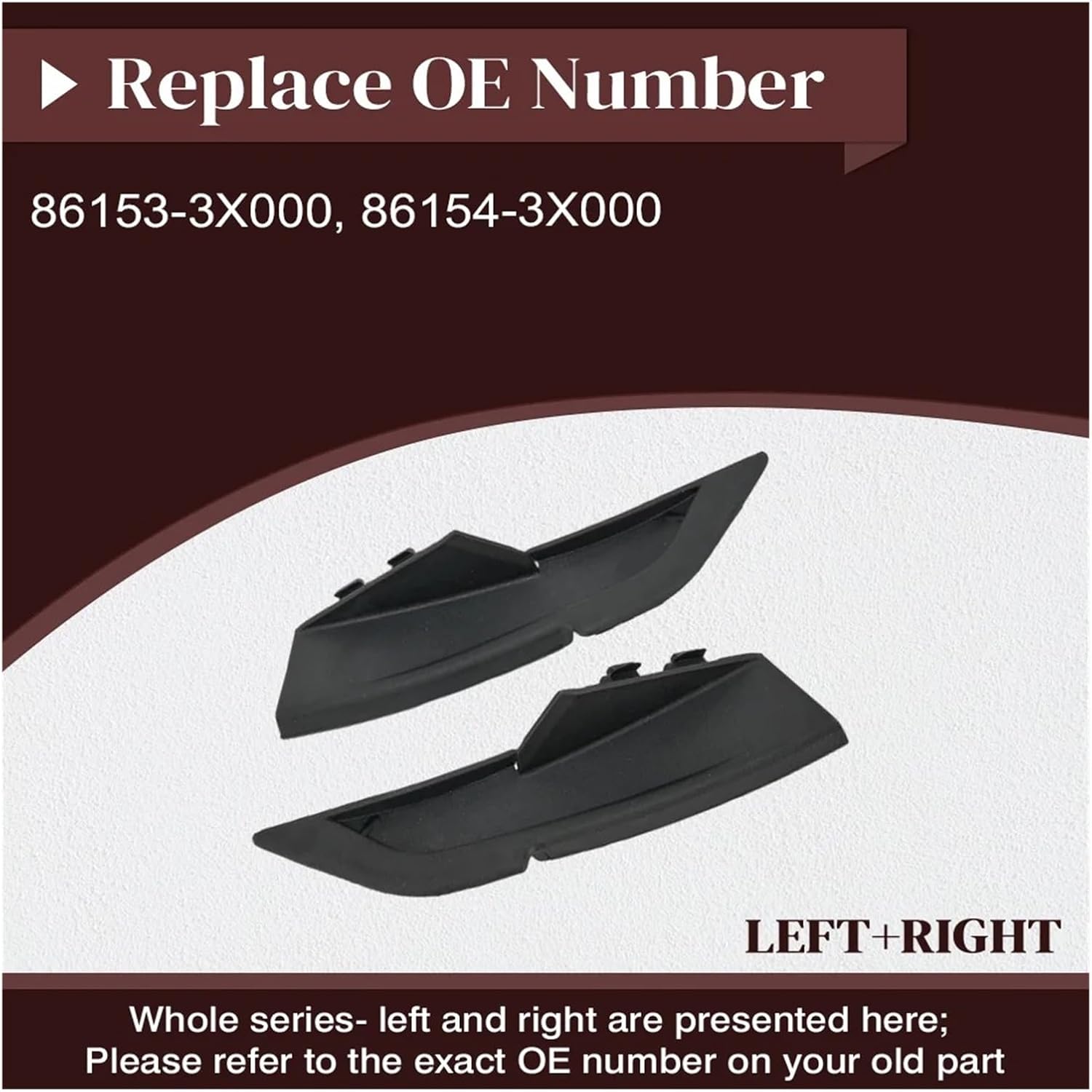 Wiper Side Cowl Cover Trim Panel for Hyundai for Elantra 2011–2016 Side Cowl Covers Front Windshield Wiper Cowl Cover Panel 86154-3X000