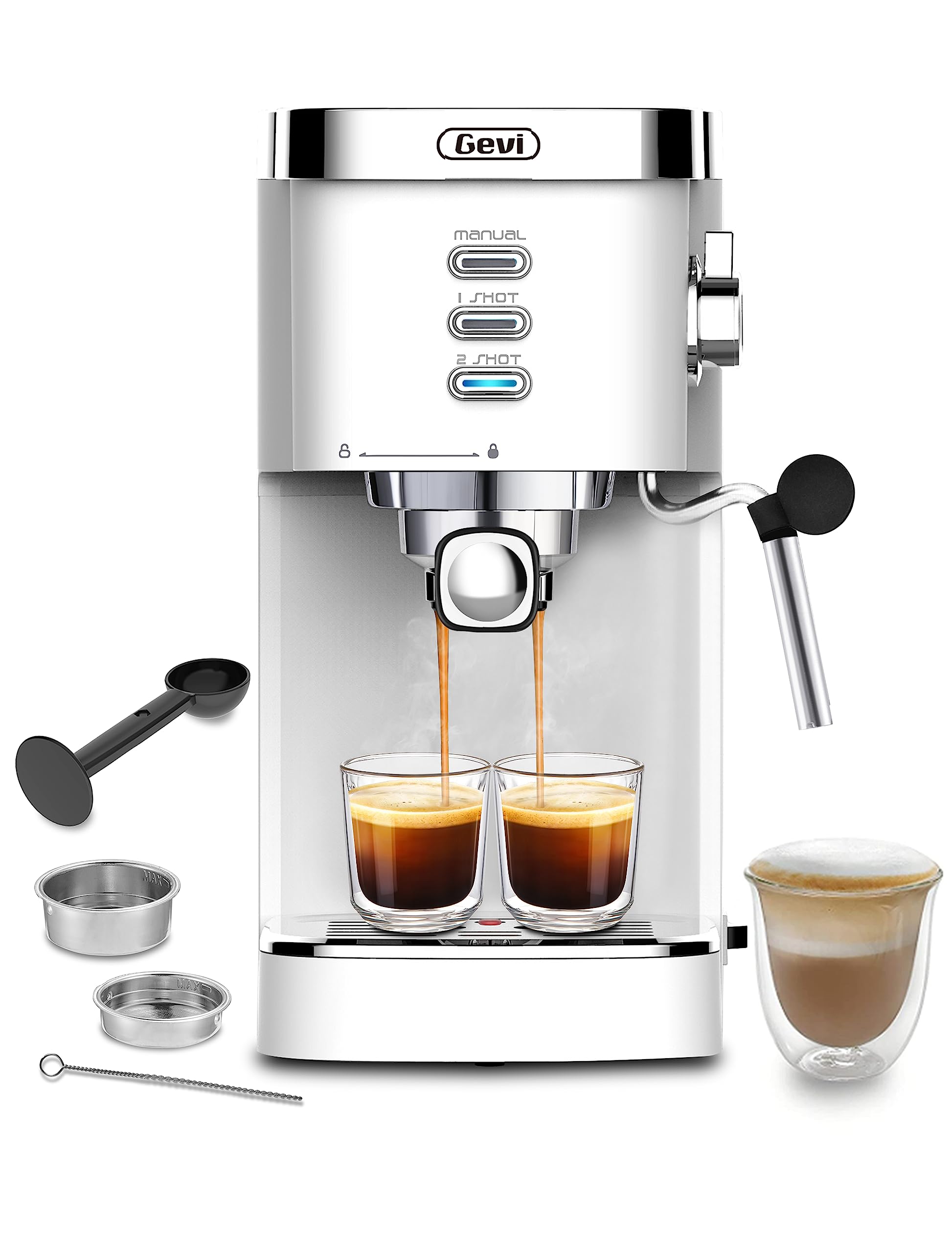 Gevi Espresso Machines 20 Bar Fast Heating Automatic