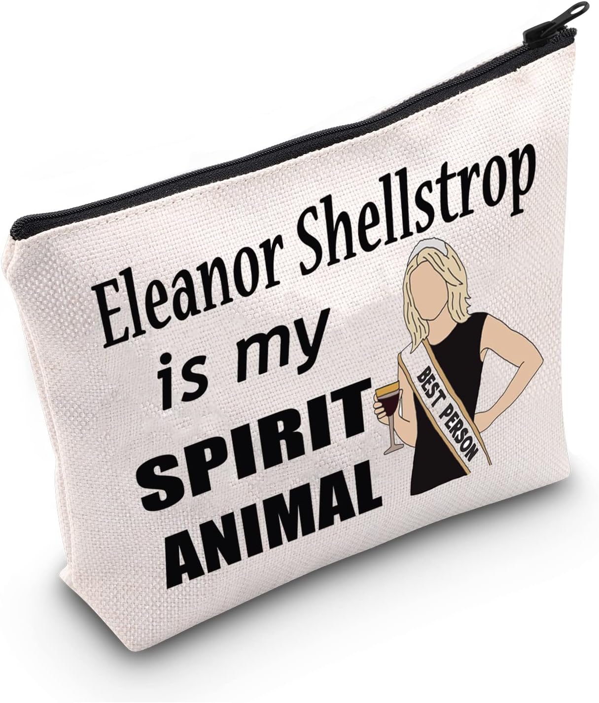 LEVLOComedy TV Fans Gift Eleanor Shell strop Is My Spirit Animal Makeup Bag Se*enfold Women and Girls Zipper Pouch, Eleanor Shell Strop
