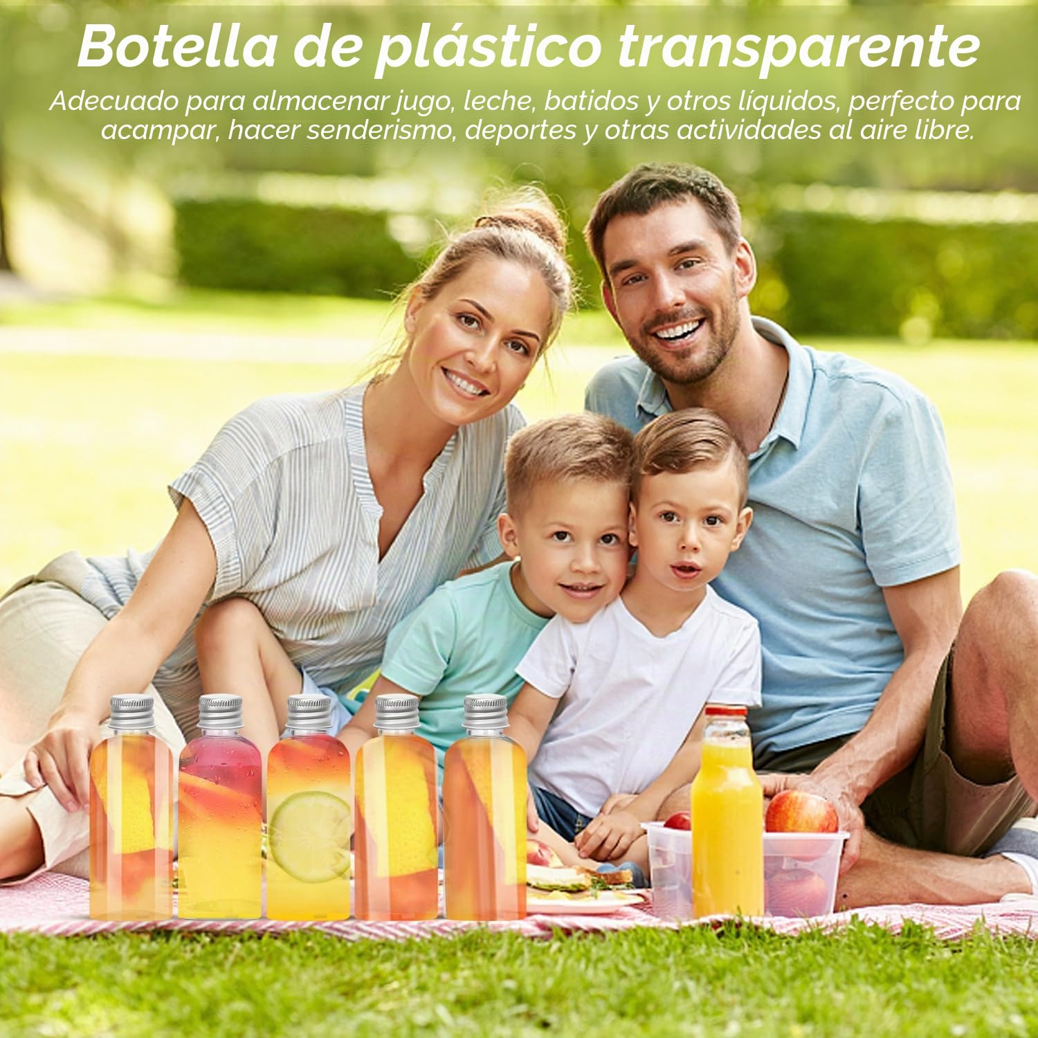 Paquete de 12 Botellas de Vino (60 ml) Con Pegatinas de Flamenco, Tapa de Jengibre, Plástico, Mini Botellas Para Alcohol, Zumo, Leche y Batidos