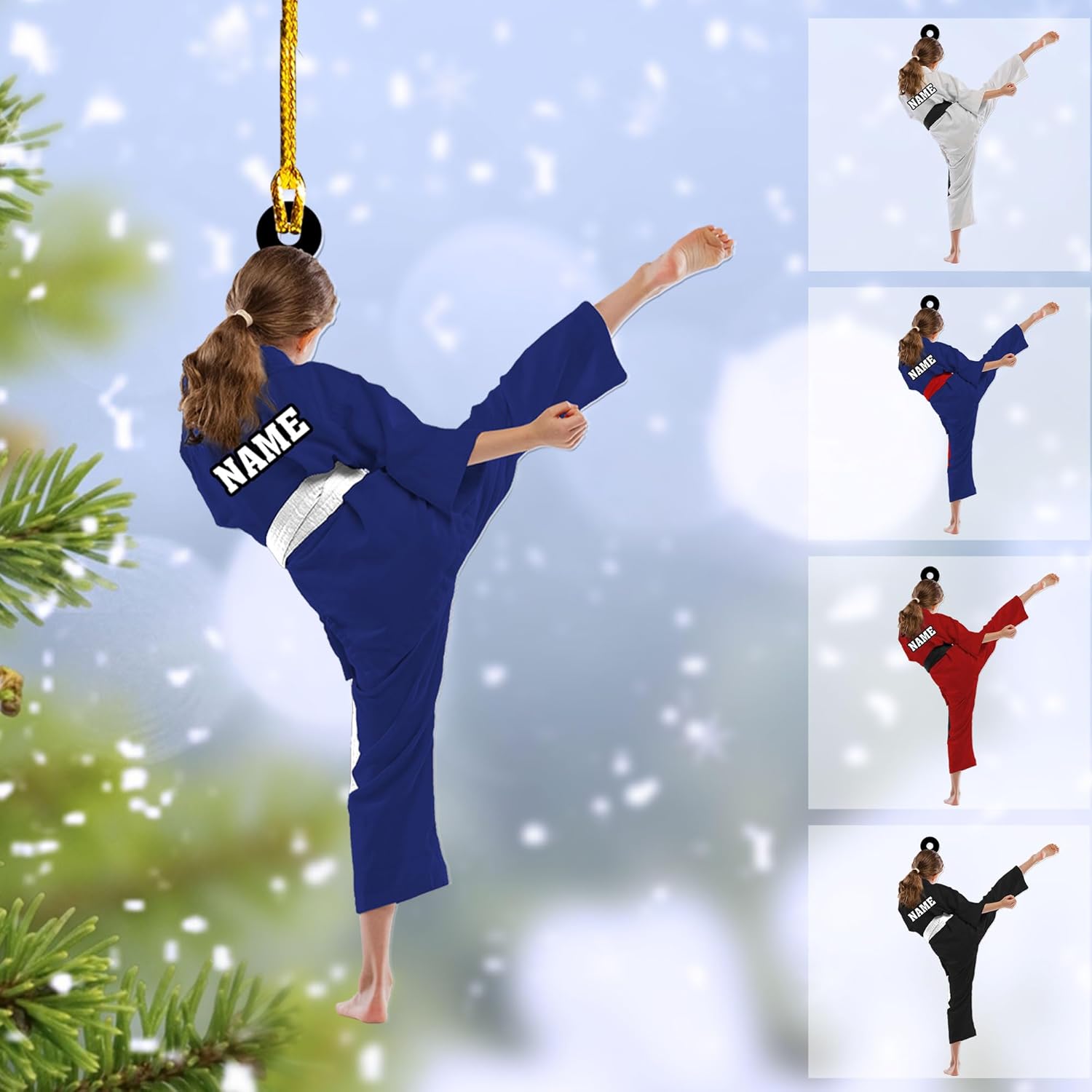 Artparel Personalized Karate Ornament Karate Uniform