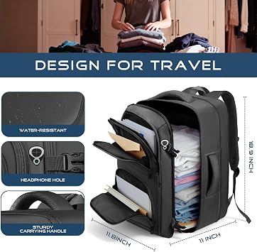 Travel Backpack for Men, TSA Carry On Backpack Flight Approved