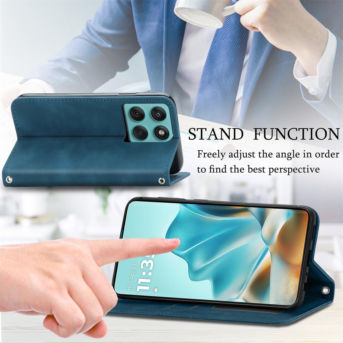 MOJIA Cover Per Motorola Edge 60 Fusion/Edge 60, [Forte Chiusura
