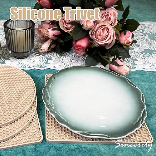 Miniatura 4 de 4 tapetes salvamanteles de silicona, soportes para ollas, herramientas de cocina, resistentes al calor, almohadillas antideslizantes y duraderas