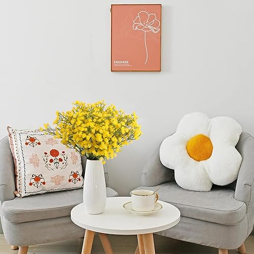 Miniatura 9 de N&T NIETING - Ramo de 10 flores artificiales de aliento de bebé, gypsophila falsa, toque real, arreglo de flores de seda para bodas, fiestas,