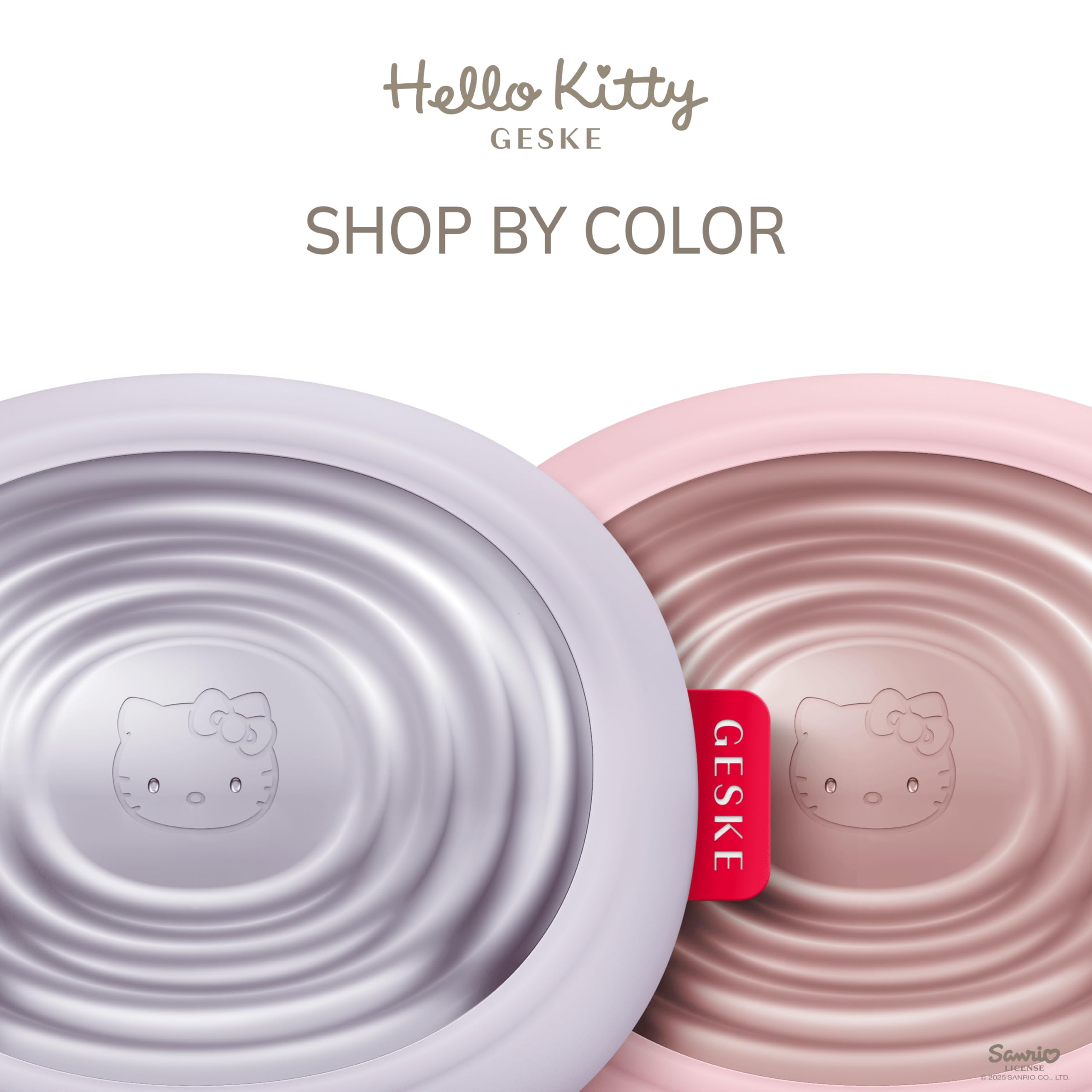 GESKE x Hello Kitty | Termiczna szczoteczka do twarzy SmartAppGuided™ | 5 w 1 | Oczyszczanie skóry | Szczotka do czyszczenia z funkcją grzania | Masażer do twarzy | Urządzenie do oczyszczania twarzy
