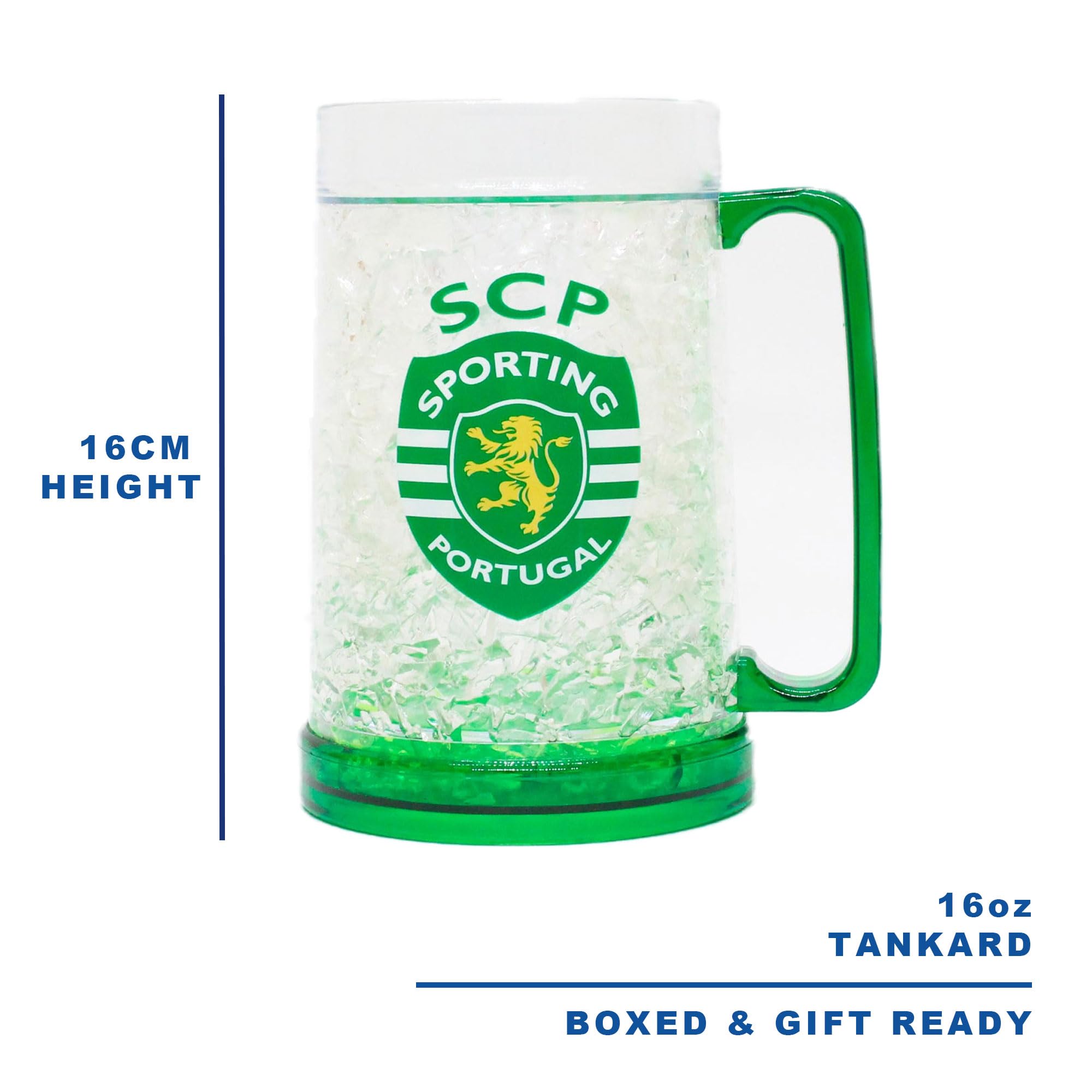 Sporting Lisbon CP - Jarra oficial para congelar bebidas frías (16 cm de altura)
