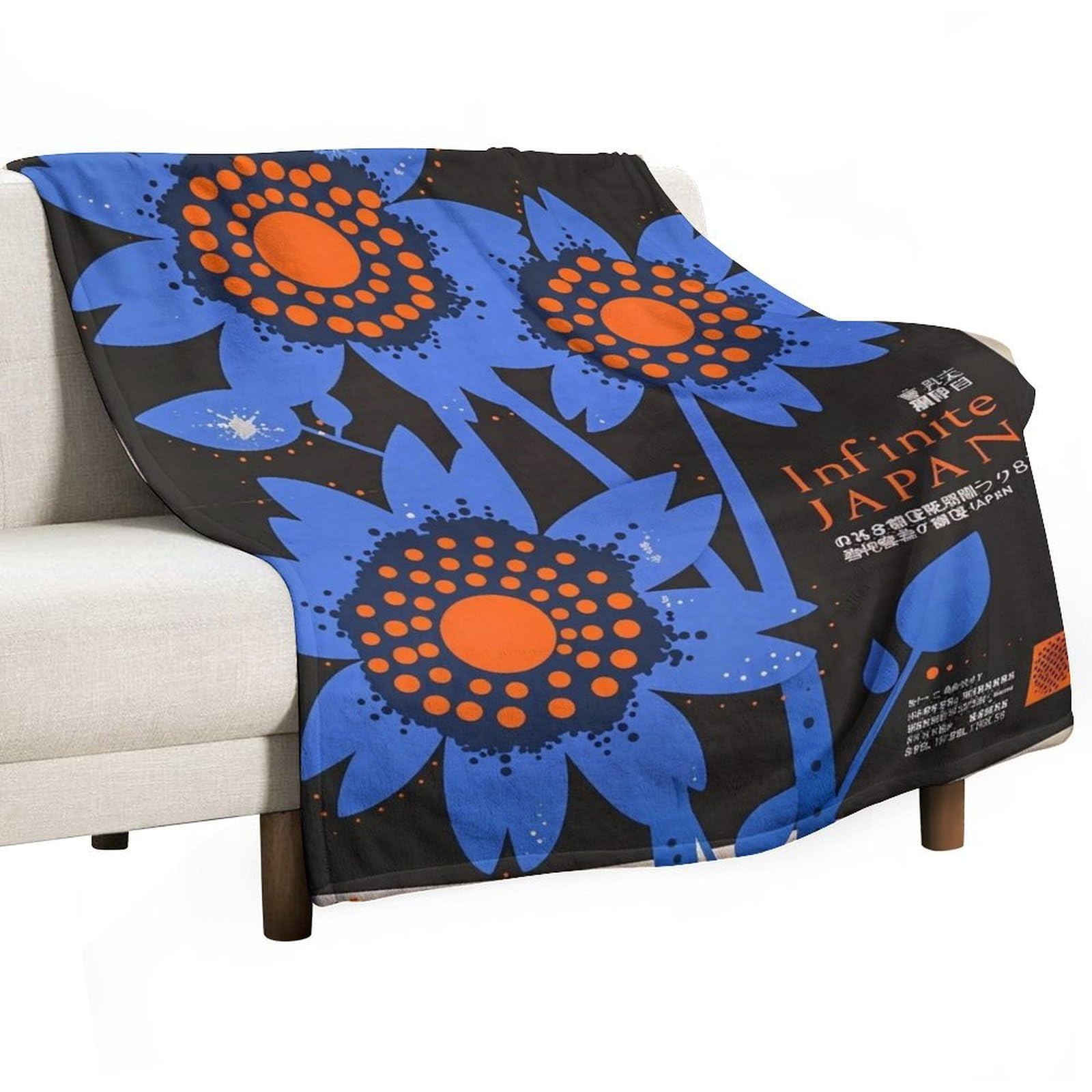 YHGSREUOH Yayoi Kusama Flowers 1987 02 Flannel Blankets Fleece Soft Throw Lightweight Plush Gifts for Couch, Bed, Cozy Sofa Plush, Chair, Lovers 100x130cm(40x50in)