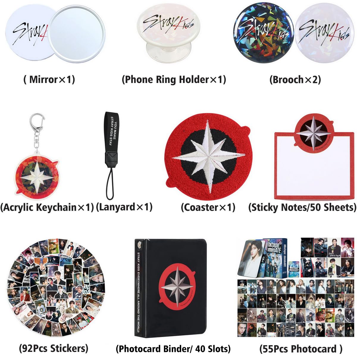 Amazon.com: X9H8N9 Skz Merch Stray Fans Gifts Set,Including