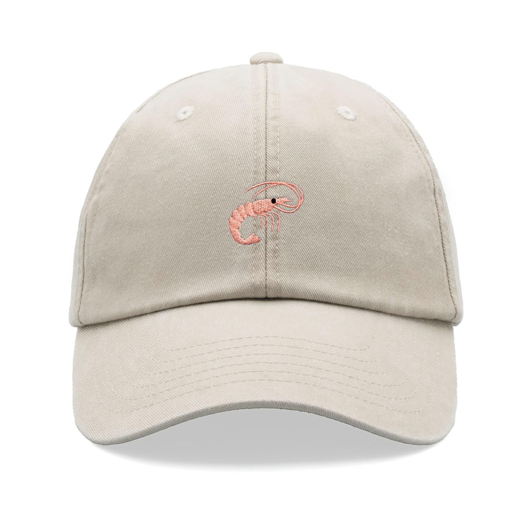 Cap Base Unisex Stone Shrimp Baseball Cap Vintage Washed Dad Hat Adjustable