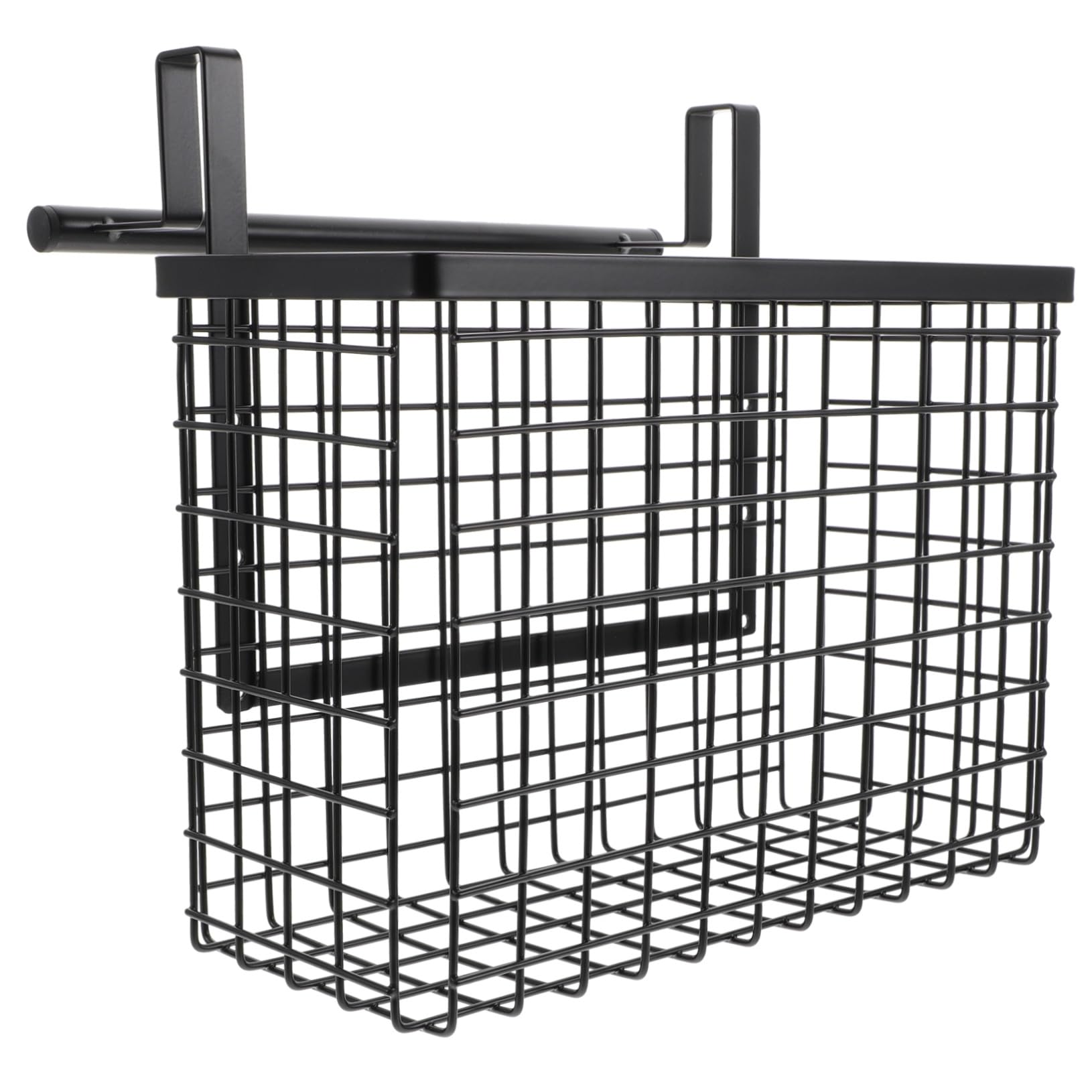 VALICLUD Organizador Colgante Resistente a Ambientes Húmedos de Acero al Carbono para Cocina, Cesta de Almacenamiento Negra Estante para Especias y Verduras
