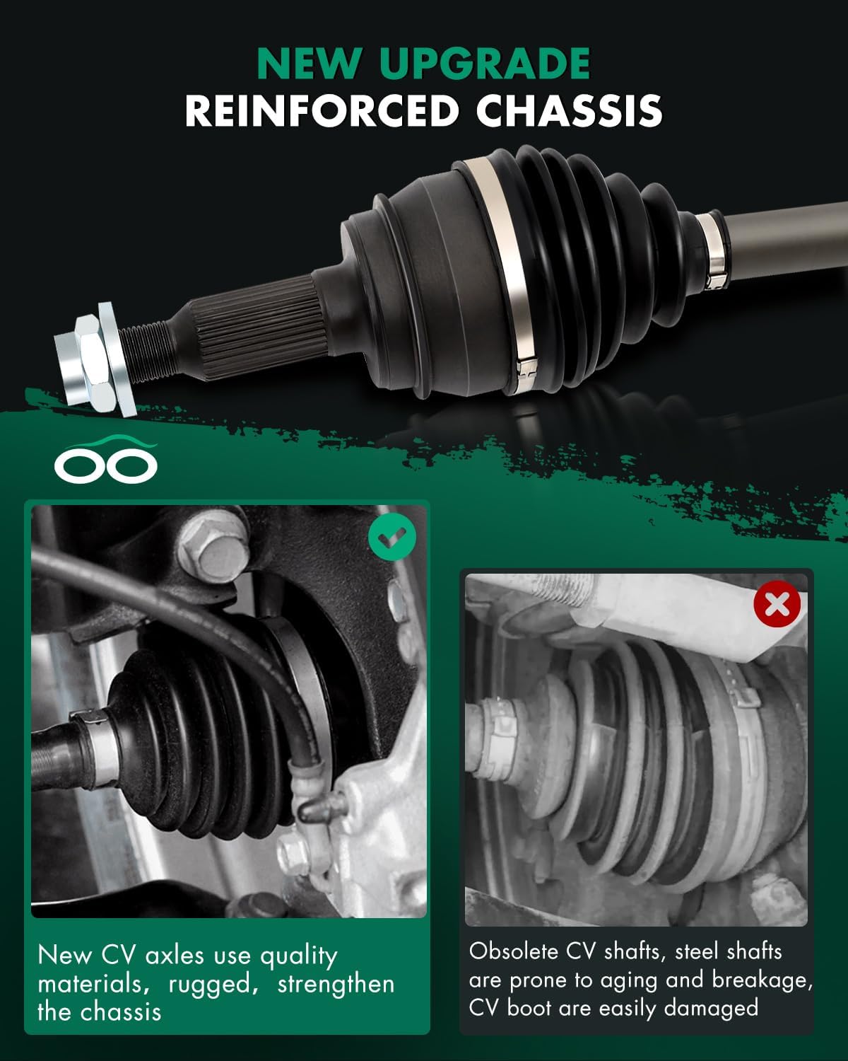 SCITOO Complete Front CV Axle Half Shaft For 60-1009 NCV10142 For Chevrolet Avalanche 1500 02-06,For Chevrolet Blazer 92-94,For Chevrolet 88-99,For Chevrolet Suburban 92-99