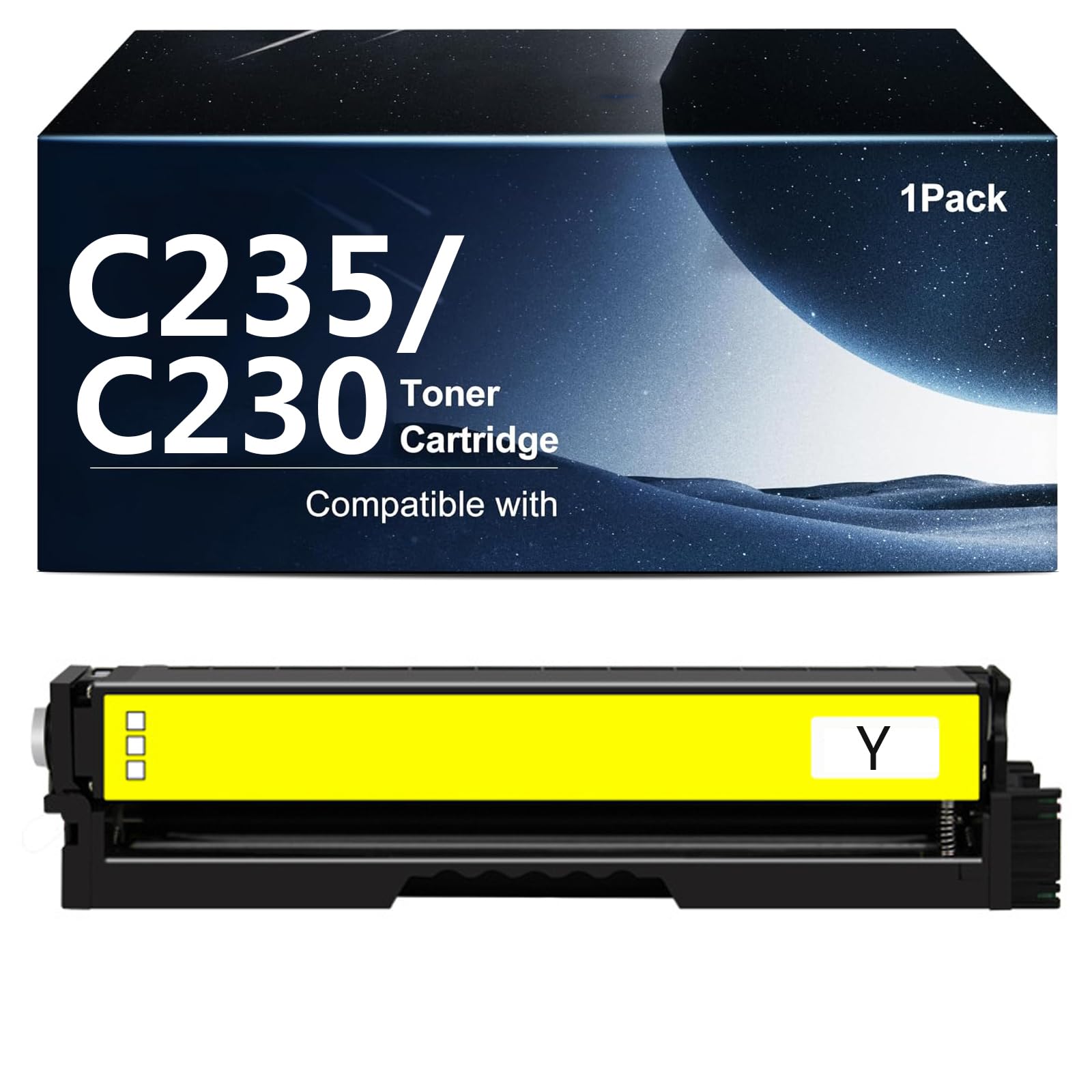 C230/235 Sostituzione della Cartuccia del Toner Compatibile Stampante per Xerox C230/C235, Cartuccia Toner Ad Alta capacità Nera (1500/3000 Pagine),Yellow-2500pages