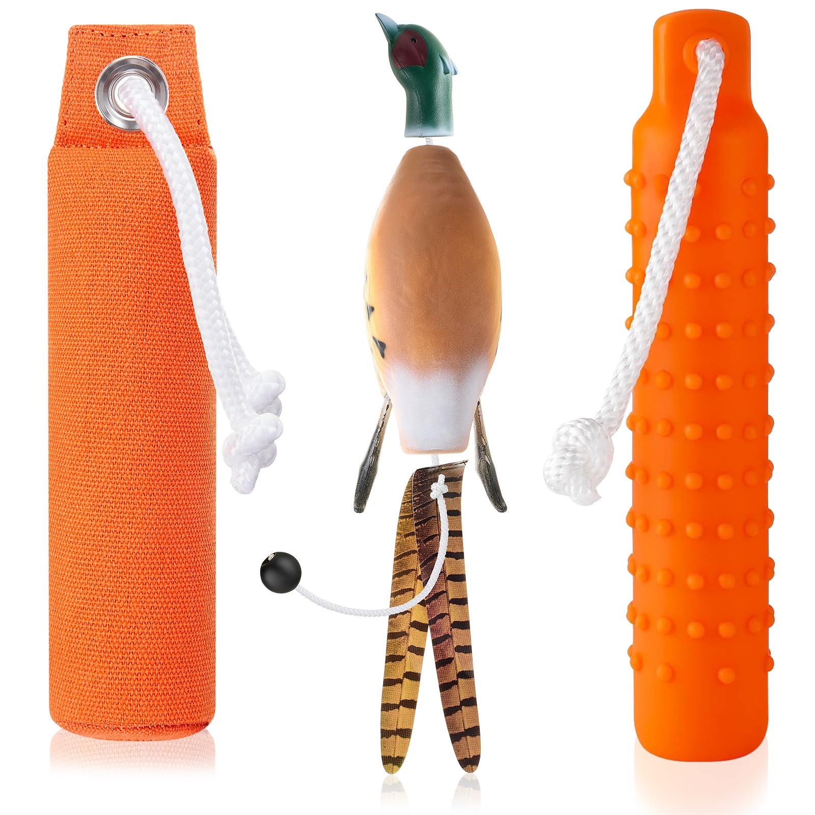 Blueweenly 3 piezas de lona para parachoques de perro, juguetes flotantes para caza, entrenamiento de perros retriever, juguete de entrenamiento al aire libre, entrenamiento de caza y reconocimiento