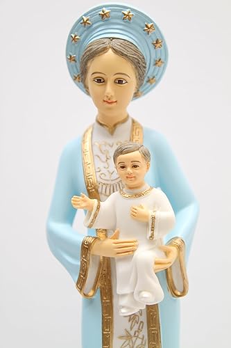 Miniatura 4 de Vittoria Collection Estatua de Nuestra Señora de La Vang de 16 pulgadas para interiores y exteriores, fabricada en Italia