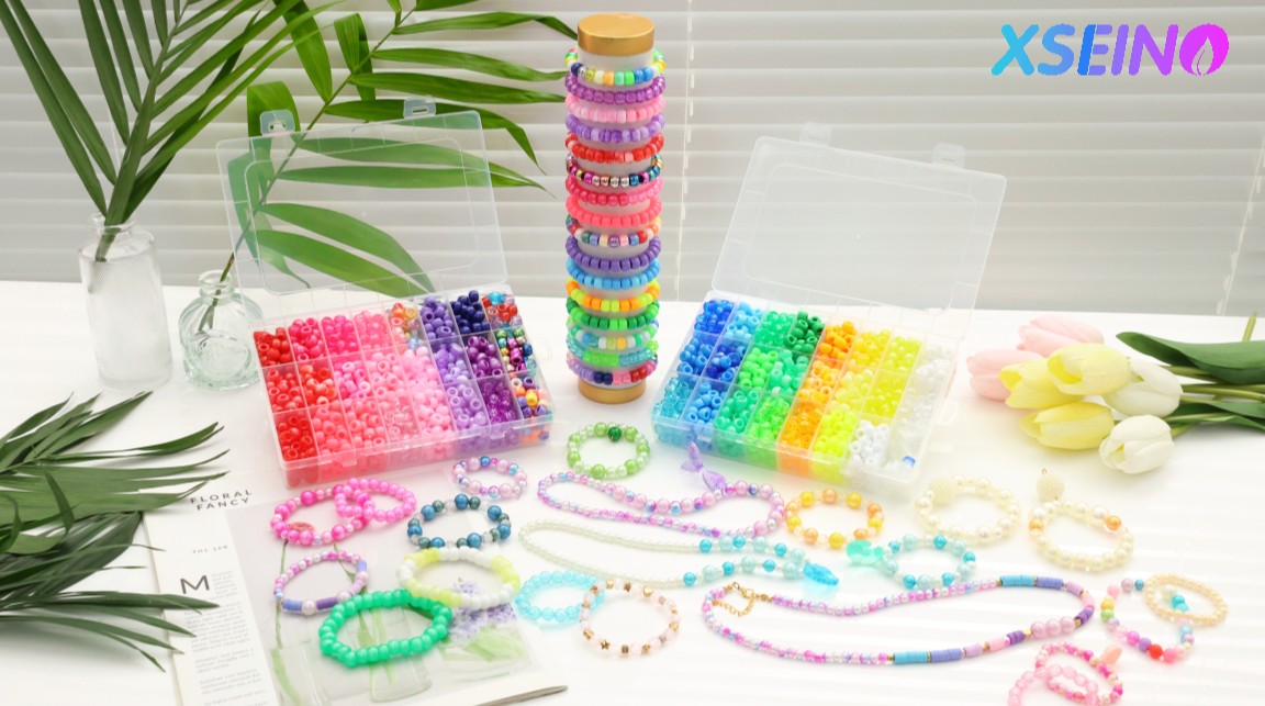 Lt Pink Pearl 9x6mm Pony Beads 500pc Made In USA For School Crafts Hair Decor Kandi Jewelry - Canada - Foto 10