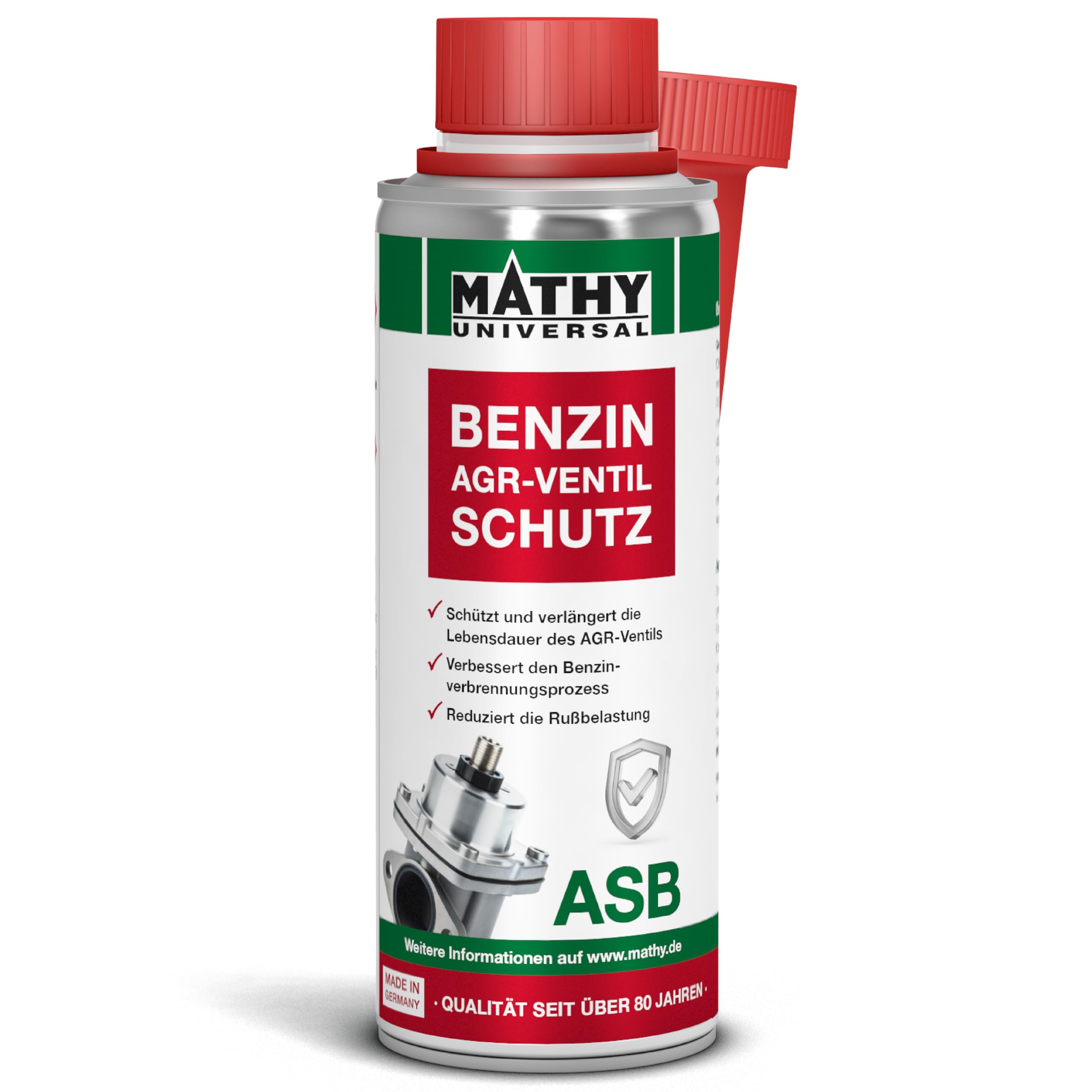 MATHY Benzin AGR-Schutz-Kur mit Systemreiniger und AGR Ventil Benzinadditiv | Kraftstoffadditiv Set für Benzinmotoren, Reduziert Ablagerungen und schützt Motor, Abgassystem Pflege für Benziner