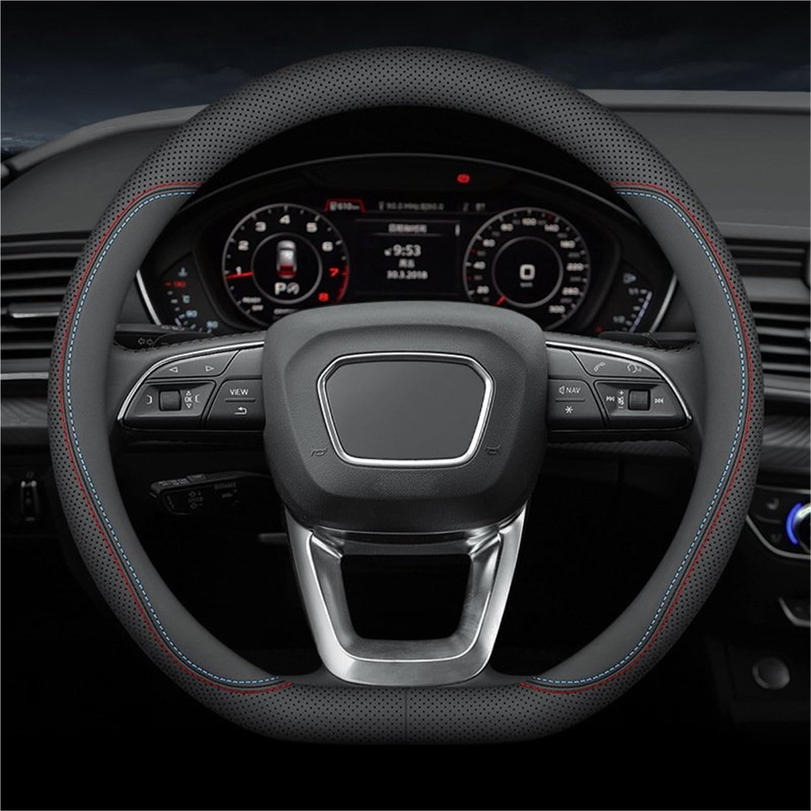 Tryagat Car Steering Wheel Cover for MG MG4 EV XPower 2023 2024 2025, Automotive Steering Wheel Protector Car Wheel Protector Accessories,Type-D-A