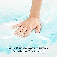 Vista 7 de Sweetcrispy - Cubrecolchón de espuma viscoelástica de 2 pulgadas, con infusión de gel refrescante para cama tamaño individual, sofá cama, RV