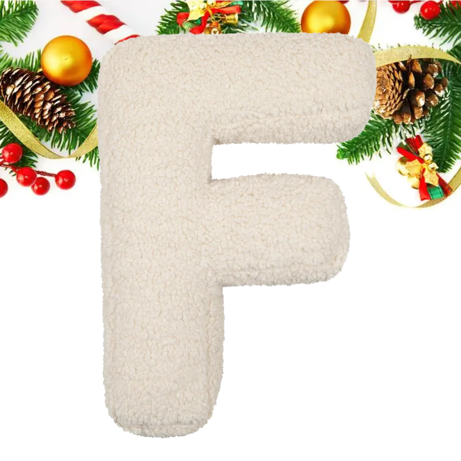 English 26 Letter Pillow,Plush Letter Hugging Throw Pillows,Sleep Pillow Decorative Throw Pillows for Sofa Living Room Headboard,13.7 * 15.7,f