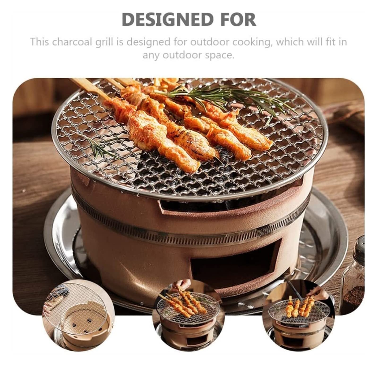 Amazon.co.jp: 炭火バーベキューコンロ 串焼き料理 粘土コンロ 粗製