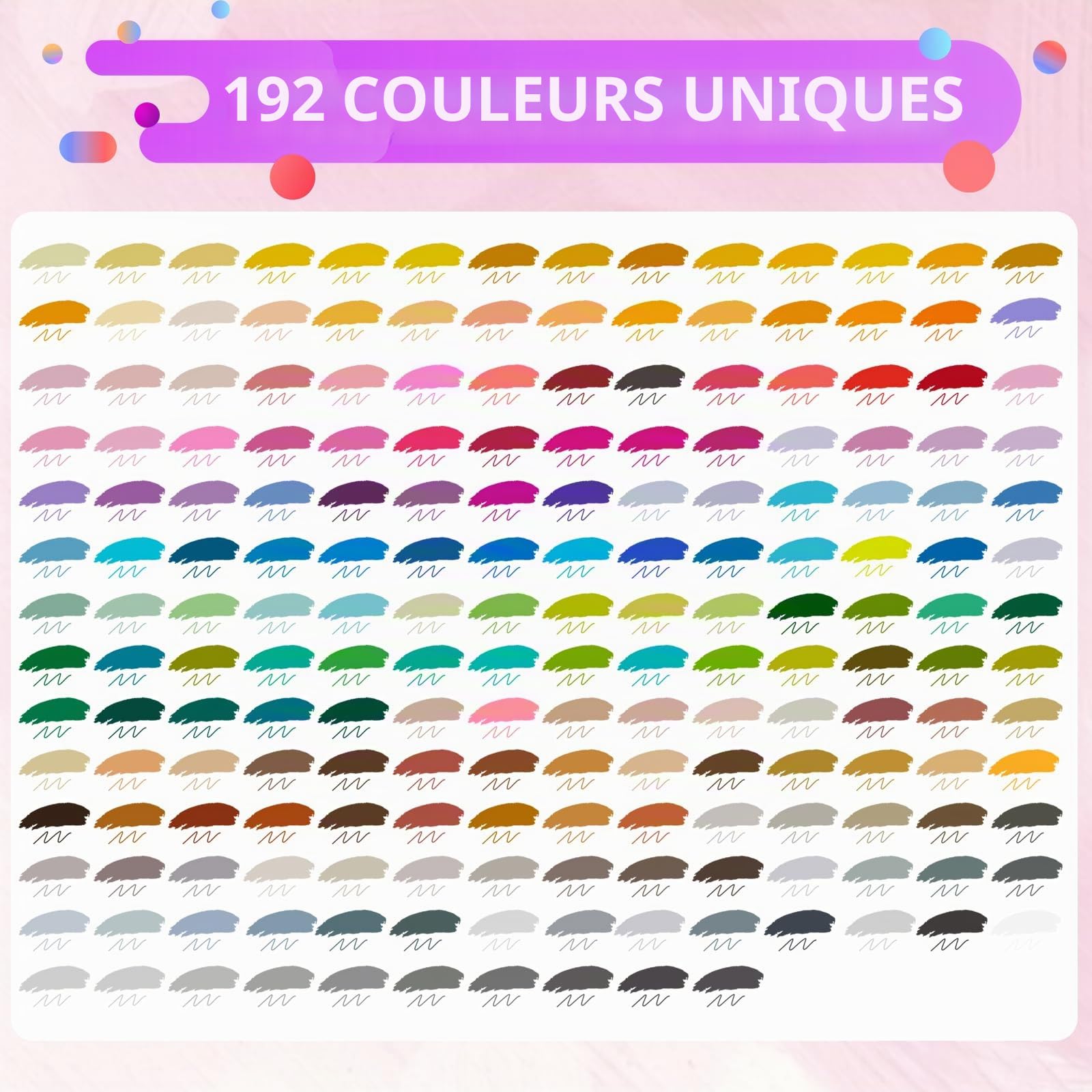 192 Couleur Feutres Coloriage Adulte Double Pointe Fine & Pincea9
