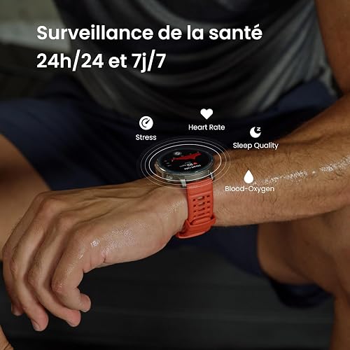 Amazfit Balance 2 Montre Connectée Homme 47mm, GPS, NFC, Écran AMOLED 1,5" en Verre Saphir, Autonomie 21J, 180 Modes Sport, Hyrox, Golf, Suivi Cardio & Sommeil, Smartwatch pour Android et iPhone - 7
