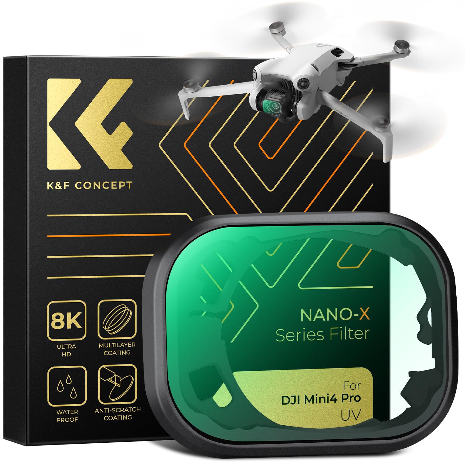 K&F Concept Mini 4 Pro UV Filter, MCUV Protection Filter, HD Optical Glass Multi-Coated Filter Compatible with DJI Mini 4 Pro