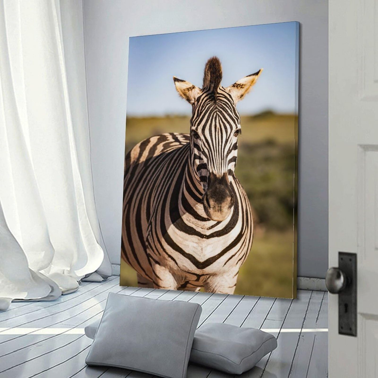 Amazon.co.jp: 趣味動物シマウマポスターカスタムポスターアート